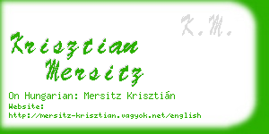 krisztian mersitz business card