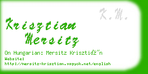 krisztian mersitz business card